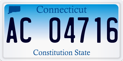 CT license plate AC04716
