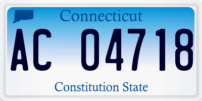 CT license plate AC04718