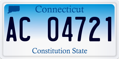 CT license plate AC04721