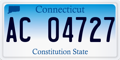 CT license plate AC04727