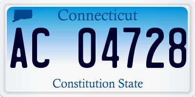 CT license plate AC04728