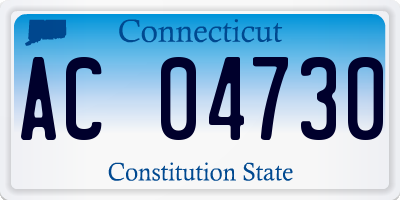 CT license plate AC04730