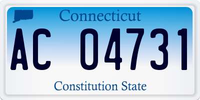 CT license plate AC04731