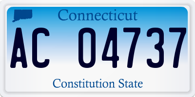 CT license plate AC04737