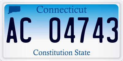 CT license plate AC04743