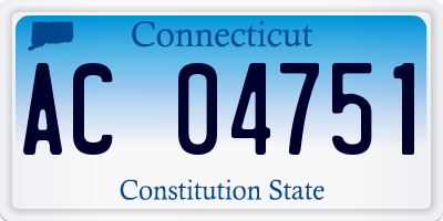 CT license plate AC04751