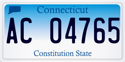 CT license plate AC04765