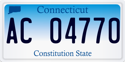 CT license plate AC04770