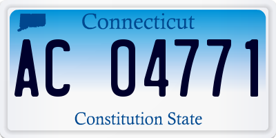 CT license plate AC04771