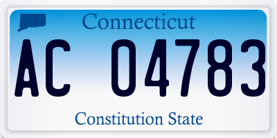 CT license plate AC04783