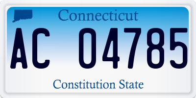 CT license plate AC04785