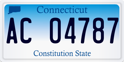 CT license plate AC04787