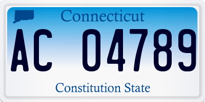 CT license plate AC04789