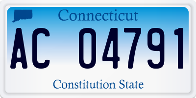 CT license plate AC04791