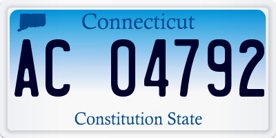 CT license plate AC04792
