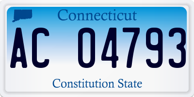 CT license plate AC04793