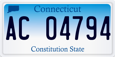 CT license plate AC04794