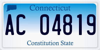 CT license plate AC04819