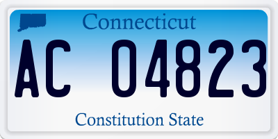 CT license plate AC04823