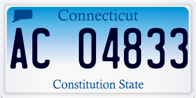 CT license plate AC04833