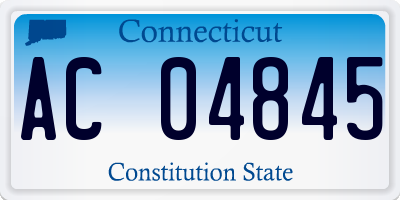 CT license plate AC04845