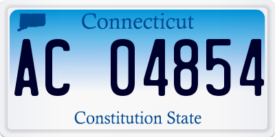 CT license plate AC04854