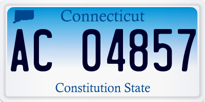 CT license plate AC04857