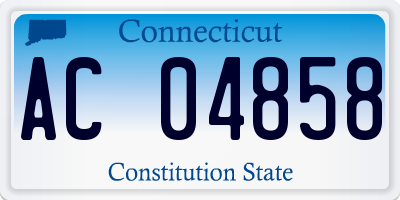 CT license plate AC04858