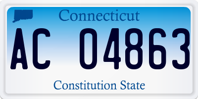 CT license plate AC04863