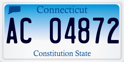 CT license plate AC04872