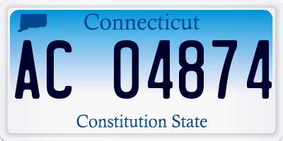 CT license plate AC04874