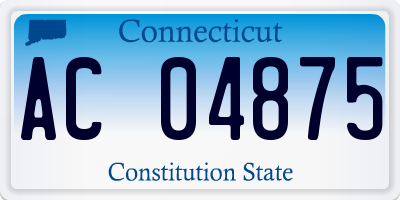 CT license plate AC04875