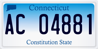 CT license plate AC04881