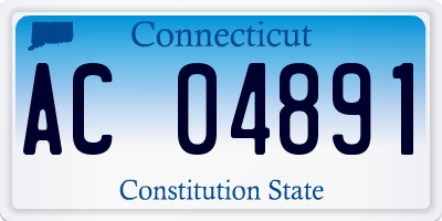 CT license plate AC04891