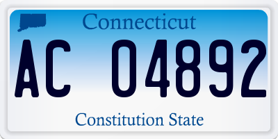 CT license plate AC04892