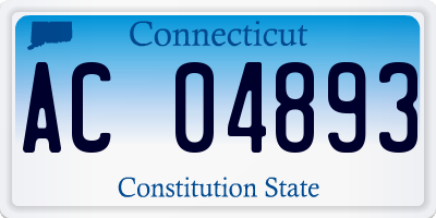 CT license plate AC04893