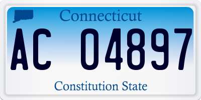 CT license plate AC04897