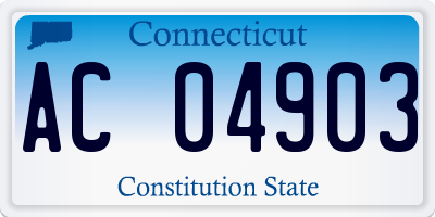 CT license plate AC04903