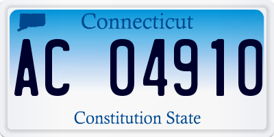 CT license plate AC04910