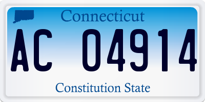 CT license plate AC04914