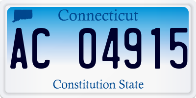 CT license plate AC04915