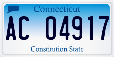 CT license plate AC04917