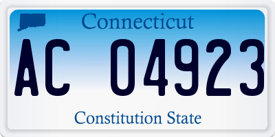 CT license plate AC04923
