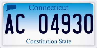 CT license plate AC04930