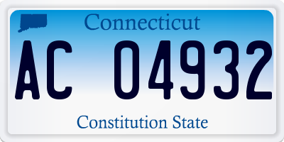 CT license plate AC04932