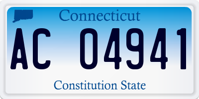 CT license plate AC04941