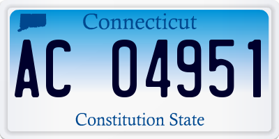 CT license plate AC04951
