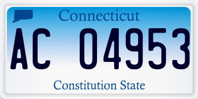 CT license plate AC04953