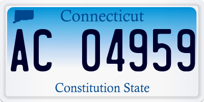 CT license plate AC04959