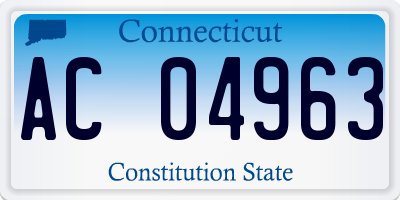 CT license plate AC04963